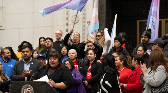 Councilmember Hernandez at an immigration rally