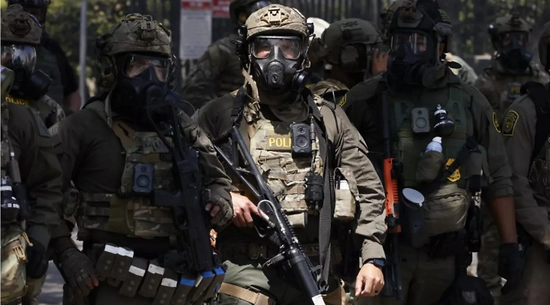 Masked federal agents