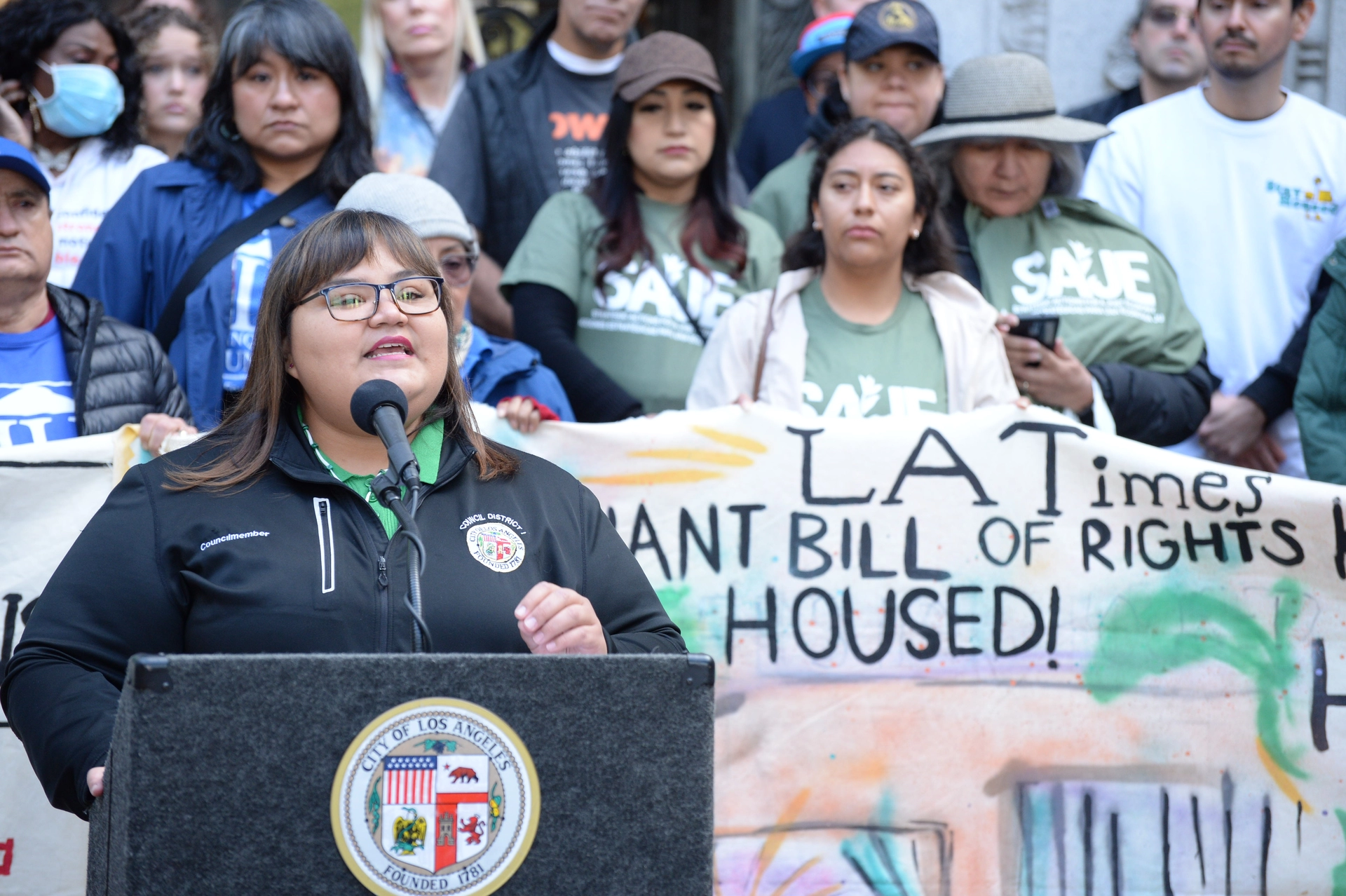 Councilmember Eunisses Hernandez Tenant Rights Rally
